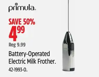 Canadian Tire Battery-Operated Electric Milk Frother offer