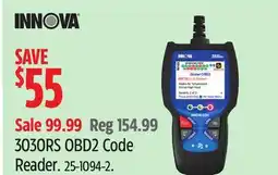 Canadian Tire Innova 3030RS OBD2 Code Reader offer