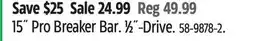Canadian Tire Stanley 15˝ Pro Breaker Bar offer