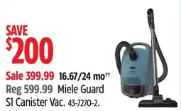 Canadian Tire Miele Guard S1 Canister Vac offer