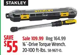 Canadian Tire Stanley 3⁄8˝-Drive Torque Wrench offer