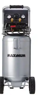 Canadian Tire MAXIMUM 15-Gallon Oil-Free Quiet Portable Vertical Air Compressor with Top Tray offer