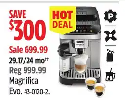 Canadian Tire DeLonghi Magnifica Evo offer