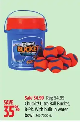 Canadian Tire Chuckit! Ultra Ball Bucket, 8-Pk. With built in water bowl offer