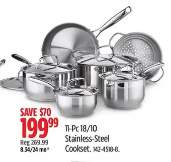 Canadian Tire Paderno 11-Pc 18/10 Stainless-Steel Cookset offer