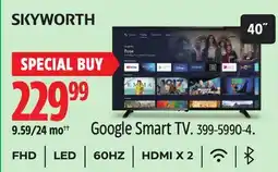 Canadian Tire SKYWORTH Google Smart TV offer