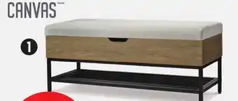 Canadian Tire CANVAS Leaside Upholstered Storage Bench offer