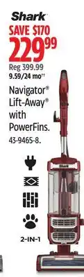 Canadian Tire Shark Navigator Lift-Away with PowerFins offer
