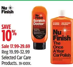 Canadian Tire Nu Finish Selected Car Care Products offer