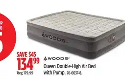 Canadian Tire Woods Queen Double-High Air Bed with Pump offer