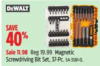 Canadian Tire DeWalt Magnetic Screwdriving Bit Set offer