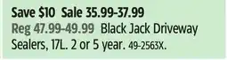 Canadian Tire Black Jack Black Jack Driveway Sealers, 17L offer