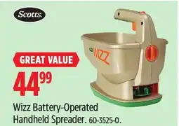 Canadian Tire Scotts Wizz Battery-Operated Handheld Spreader offer
