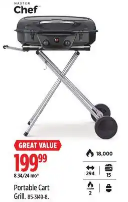 Canadian Tire Master Chef Portable Cart Grill offer