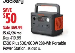 Canadian Tire Jackery E300 Plus 300/600W 288-Wh Portable Power Station offer