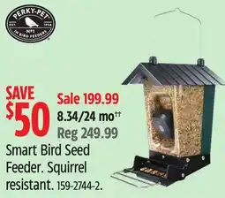 Canadian Tire Perky Pet Smart Bird Seed Feeder. Squirrel resistant offer