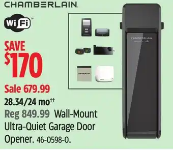 Canadian Tire CHAMBERLAIN Wall-Mount Ultra-Quiet Garage Door Opener offer