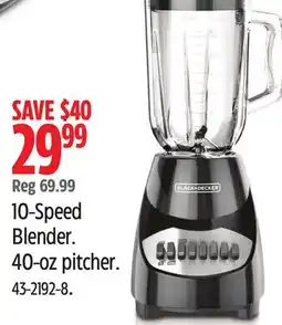 Canadian Tire Black + Decker 10-Speed Blender offer