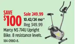 Canadian Tire Marcy NS 714U Upright Bike. 8 resistance levels offer