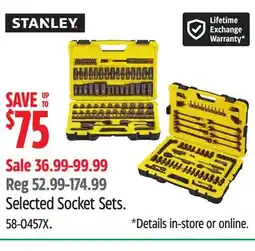 Canadian Tire Stanley Selected Socket Sets offer
