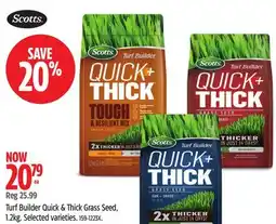 Canadian Tire Scotts Turf Builder Quick & Thick Grass Seed offer