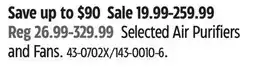Canadian Tire Honeywell Selected Air Purifiers and Fans offer