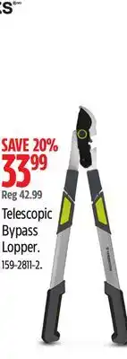 Canadian Tire Yardworks Telescopic Bypass Lopper offer