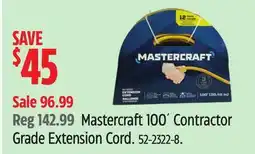 Canadian Tire Mastercraft 100´ Contractor Grade Extension Cord offer