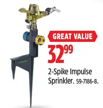 Canadian Tire Yardworks 2-Spike Impulse Sprinkler offer