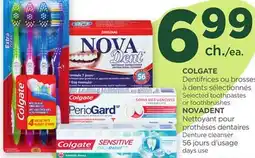 Proxim COLGATE or NOVADENT Selected toothpastes or toothbrushes offer