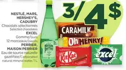 Proxim NESTLÉ, MARS, HERSHEY'S, CADUBRY, EXCEL, PERRIER offer