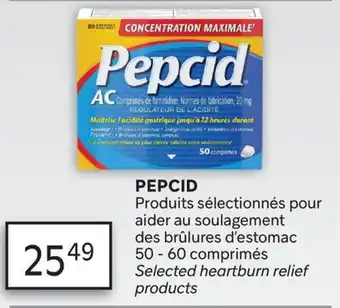 Brunet PEPCID Produits sélectionnés pour aider au soulagement des brûlures d'estomac offer