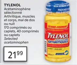 Brunet TYLENOL Acétaminophène sélectionné Arthritique, muscles et corps, mal de dos ou nuit offer