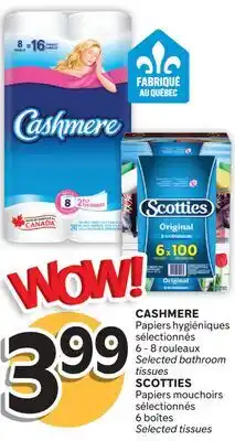 Brunet CASHMERE Papiers hygiéniques sélectionnés, SCOTTIES Papiers mouchoirs sélectionnés offer