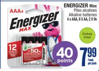 Jean Coutu ENERGIZER Max Alkaline batteries offer