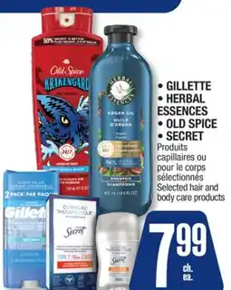 Jean Coutu GILLETTE, HERBAL ESSENCES, OLD SPICE, SECRET Selected hair and body care products offer
