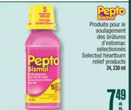 Jean Coutu PEPTO Selected heartburn relief products offer