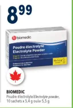 Familiprix BIOMEDIC, Electrolyte powder, 10 sachets x 5,4 g or 5,5 g offer