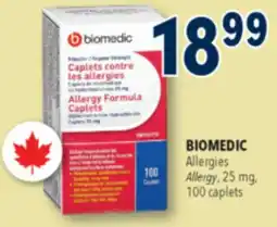 Familiprix BIOMEDIC Allergy, 25mg, 100caplets offer