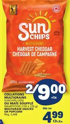 Marché Bonichoix SUNCHIPS , SMARTFOOD MULTIGRAIN SNACKS OR POPCORN offer
