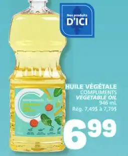 Marché Bonichoix COMPLIMENTS VEGETABLE OIL offer