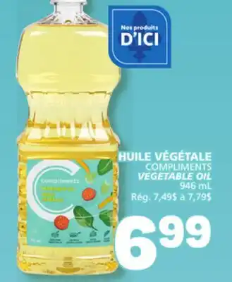 Marché Bonichoix COMPLIMENTS VEGETABLE OIL offer