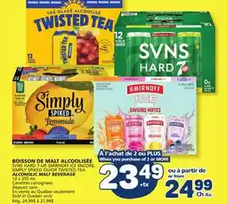 Marché Bonichoix SVNS HARD 7-UP, SMIRNOFF ICE ENCORE, SIMPLY SPIKED OR TWISTED TEA ALCOHOLIC MALT BEVERAGE offer