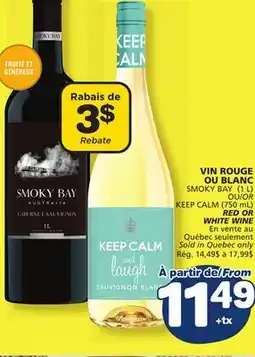 Marché Bonichoix SMOKY BAY OR KEEP CALM RED OR WINE offer