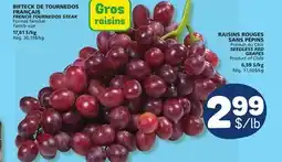 Marché Bonichoix SEEDLESS RED GRAPES offer