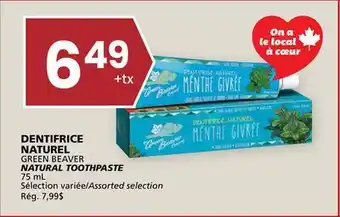 Rachelle-Bery Grocery GREEN BEAVER NATURAL TOOTHPASTE offer