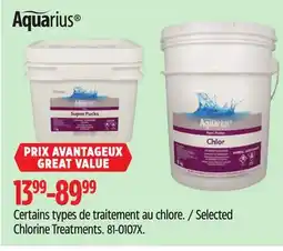 Canadian Tire AQUARIUS Selected Chlorine Treatments offer