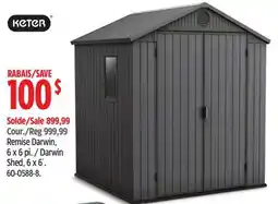 Canadian Tire KETER Darwin Shed, 6 x 6´ offer