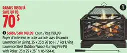 Canadian Tire For Living Lawrence Steel Outdoor Wood-Burning Fire Pit with Poker offer