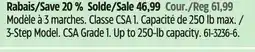 Canadian Tire Mastercraft 3-Step Model. CSA Grade 1 offer
